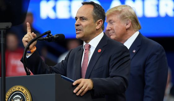 &quot;Tomorrow, Kentucky has a chance to send the radical Democrats a message,&quot; President Trump said at a rally in Lexington, Kentucky. &quot;You will vote to reject the Democrats, extremism, socialism and corruption and you will vote to reelect Kentucky Gov. Matt Bevin.&quot; (ASSOCIATED PRESS)