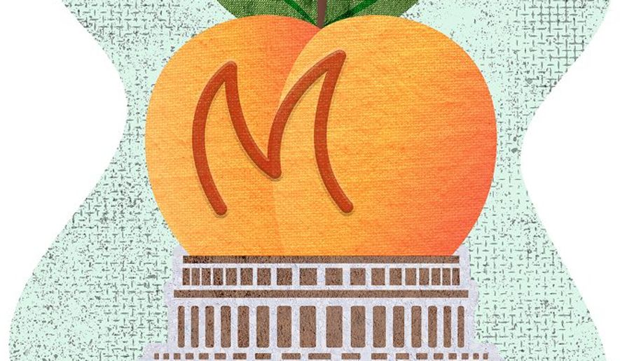 The Peach Dome Illustration by Greg Groesch/The Washington Times