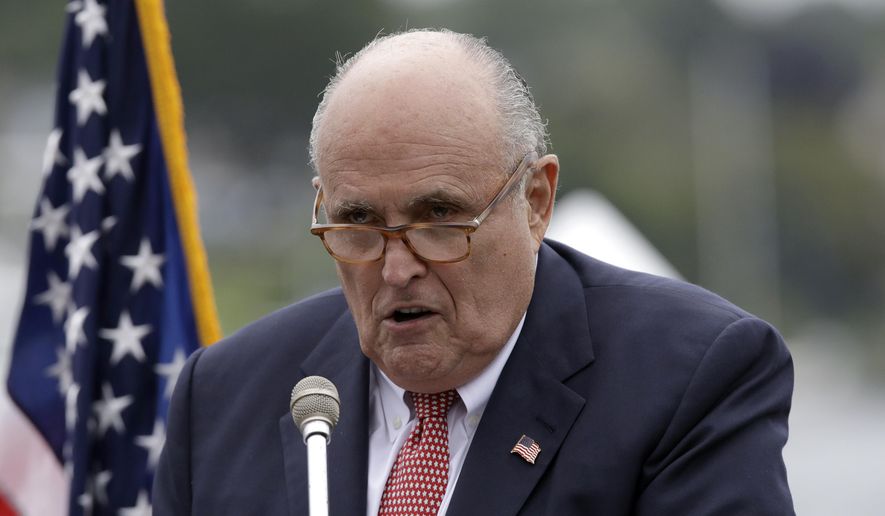 Rudy Giuliani, personal attorney for President Donald Trump, speaks in Portsmouth, N.H. (AP Photo/Charles Krupa, File)