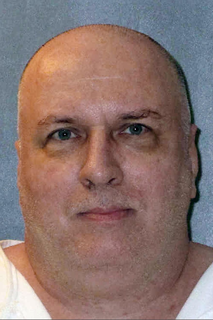 This undated photo provided by the Texas Department of Criminal Justice shows Patrick Murphy. A federal judge has paused the execution of Murphy, a &amp;quot;Texas 7&amp;quot; gang member for helping kill a Dallas-area police officer. U.S. District Judge George C. Hanks on Thursday, Nov. 7, 2019, stayed Murphy&#39;s execution because the state failed to provide him with a Buddhist chaplain. Murphy&#39;s attorneys have argued that Murphy&#39;s religious rights would be violated under the First Amendment if a Buddhist priest isn&#39;t present when he is executed.(Texas Department of Criminal Justice via AP) **FILE**