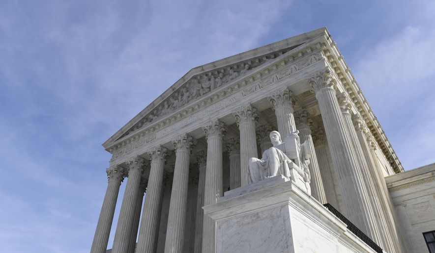 A view of the Supreme Court in Washington, Monday, Nov. 11, 2019. (AP Photo/Susan Walsh) ** FILE **