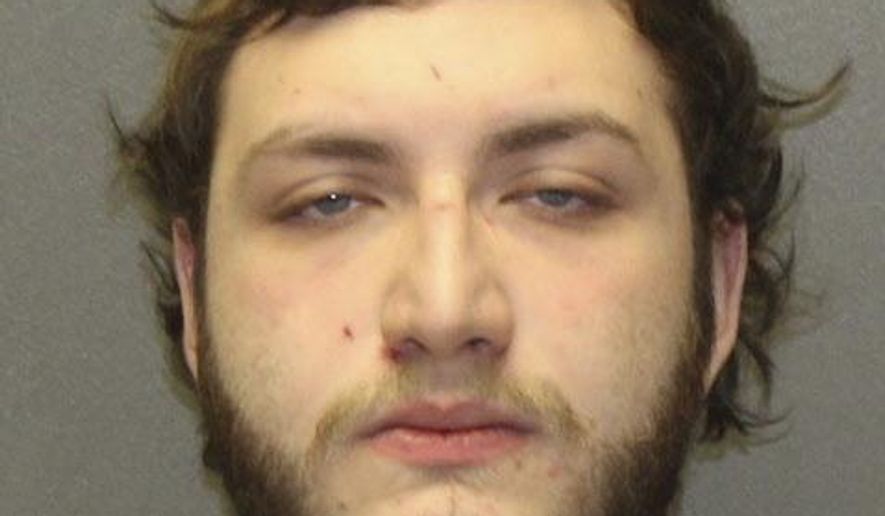 This photo provided by Harford County Sheriff’s Office shows Nathan Michael Newell. Police in Maryland have arrested Newell, a bank teller accused of breaking into the home of a customer who had recently withdrawn a large sum of money. The Harford County Sheriff’s Office said in a release Newell assaulted a 78-year-old man and his stepdaughter Monday, Nov. 11, 2019, inside a Bel Air home. He got away but was arrested at the bank Wednesday. (Harford County Sheriff’s Office via AP)