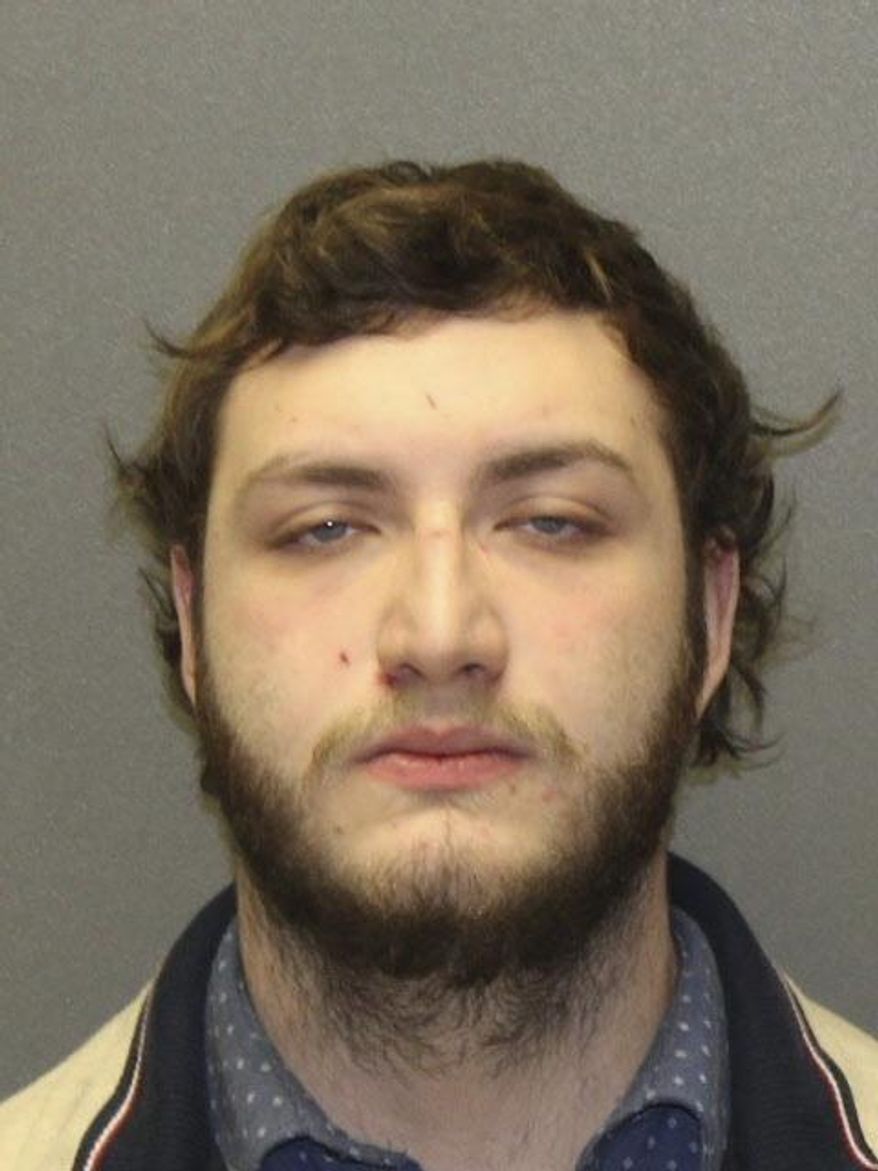 This photo provided by Harford County Sheriff’s Office shows Nathan Michael Newell. Police in Maryland have arrested Newell, a bank teller accused of breaking into the home of a customer who had recently withdrawn a large sum of money. The Harford County Sheriff’s Office said in a release Newell assaulted a 78-year-old man and his stepdaughter Monday, Nov. 11, 2019, inside a Bel Air home. He got away but was arrested at the bank Wednesday. (Harford County Sheriff’s Office via AP)