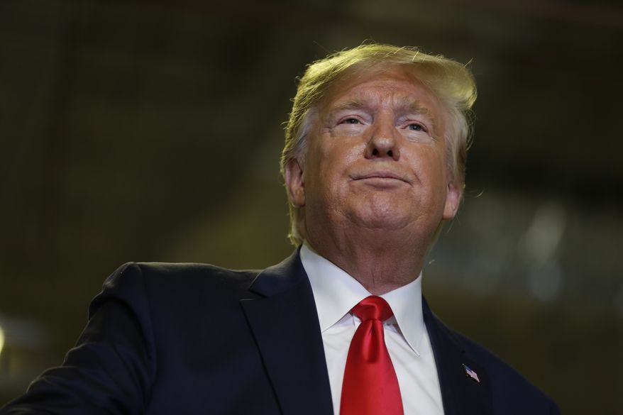 President Donald Trump speaks during a tour of an Apple manufacturing plant, Wednesday, Nov. 20, 2019, in Austin. (AP Photo/ Evan Vucci)
