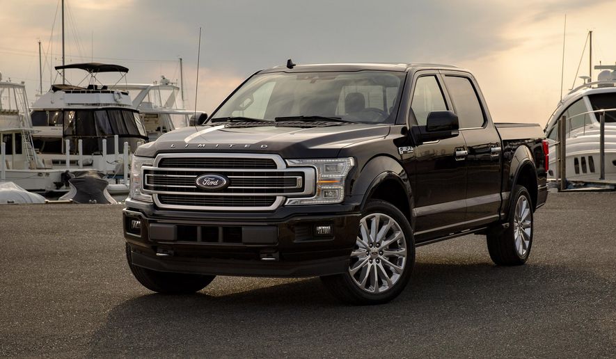 This undated photo provided by Ford shows the 2019 Ford F-150, a truck that offers an average savings of about 15% in November. (Steve Petrovich/Ford Motor Co. via AP)