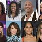 This combination photo shows, top row from left, Oprah Winfrey, former first lady Michelle Obama, Dwayne Johnson, Lady Gaga, bottom row from left, Jennifer Lopez, Tina Fey, Tracee Ellis Ross and Amy Schumer. Live Nation announced Wednesday, Nov. 20, 2019, that Winfrey’s wellness arena tour with WW, dubbed “Oprah’s 2020 Vision: Your Life in Focus,&amp;quot; will also include guest appearances by Obama, Johnson, Lady Gaga, Lopez, Fey, Ellis Ross and Schumer. The nine-city tour will begin on January 4, 2020, in Fort Lauderdale, Fla. (AP Photo)