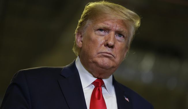 President Donald Trump speaks during a tour of an Apple manufacturing plant, Wednesday, Nov. 20, 2019, in Austin. (AP Photo/ Evan Vucci)