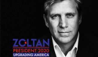 Transhumanist Zoltan Istvan has declared he is running for president as a &quot;different kind of Republican.&quot;  (Image courtesy of Zoltan Istvan)