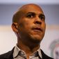 Cory Booker speaks Thursday, Nov. 21, 2019, in Atlanta. Booker, along with Pete Buttigieg, Amy Klobuchar, Andrew Yang and Tom Steyer, all presidential hopefuls, spoke at the breakfast event hosted by the Rev. Al Sharpton&#39;s National Action Network. (AP Photo/ Ron Harris) ** FILE **