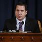 Ranking member Rep. Devin Nunes of Calif., of the House Intelligence Committee on Capitol Hill in Washington, Thursday, Nov. 21, 2019, during a public impeachment hearing of President Donald Trump&#39;s efforts to tie U.S. aid for Ukraine to investigations of his political opponents. (Andrew Harrer/Pool via AP) ** FILE **