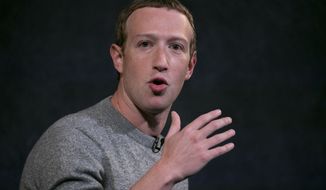 Facebook CEO Mark Zuckerberg upset liberals by meeting privately with President Trump in October. (Associated Press/File)