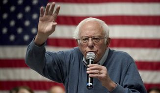 Democratic presidential candidate Sen. Bernie Sanders, I-Vt., speaks during a campaign stop, Sunday, Nov. 24, 2019, in Hillsboro, N.H. (AP Photo/Mary Schwalm) ** FILE **