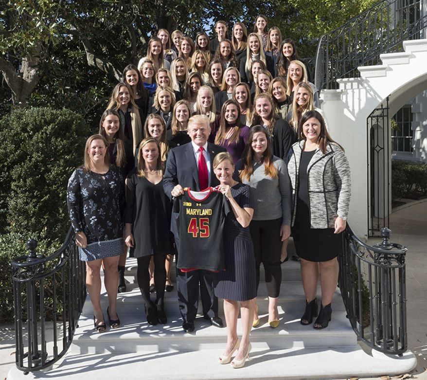 President Donald J. Trump and the University of Maryland Women&#x27;s Lacrosse NCAA National Championship Team | November 17, 2017 (Official White House Photo by Andrea Hanks)