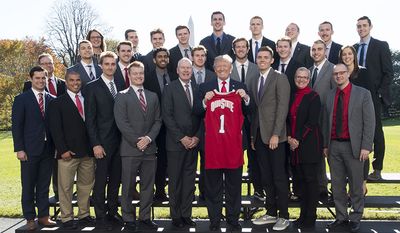 President Donald J. Trump and the Ohio State University Men&#x27;s Volleyball NCAA National Championship Team | November 17, 2017 (Official White House Photo by Andrea Hanks)