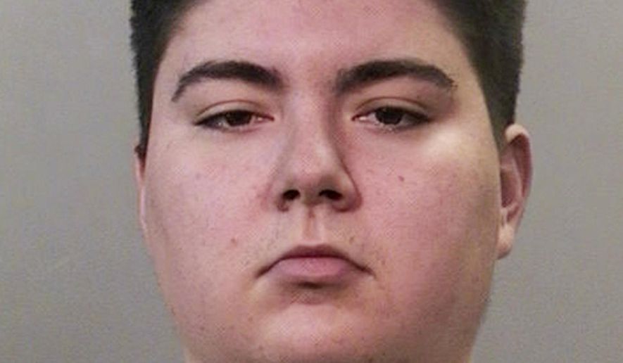 This photo released by the Nassau County Police Department on Wednesday, Nov. 27, 2019 shows Justin Visconti. Police say the Long Island man has been charged with aggravated animal cruelty after he allegedly beat several cats, bound them with duct tape and threw them down his apartment building's garbage chute. (Nassau County Police Department via AP)