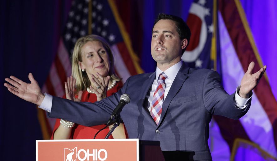FILE - In this Nov. 6, 2018 file photo, Frank Larose speaks at the Ohio Republican Party event in Columbus, Ohio.  Ohio detected and thwarted an election-related cyber attack earlier this month, the state&#x27;s elections chief said.  LaRose said the “relatively unsophisticated” hacking attempt on Nov. 5, 2019, originated in Panama but was traced to a Russian-owned company. LaRose told The Columbus Dispatch Tuesday, Nov. 26 that the would-be attackers were looking around for vulnerabilities in his office&#x27;s website.  (AP Photo/Tony Dejak, File)