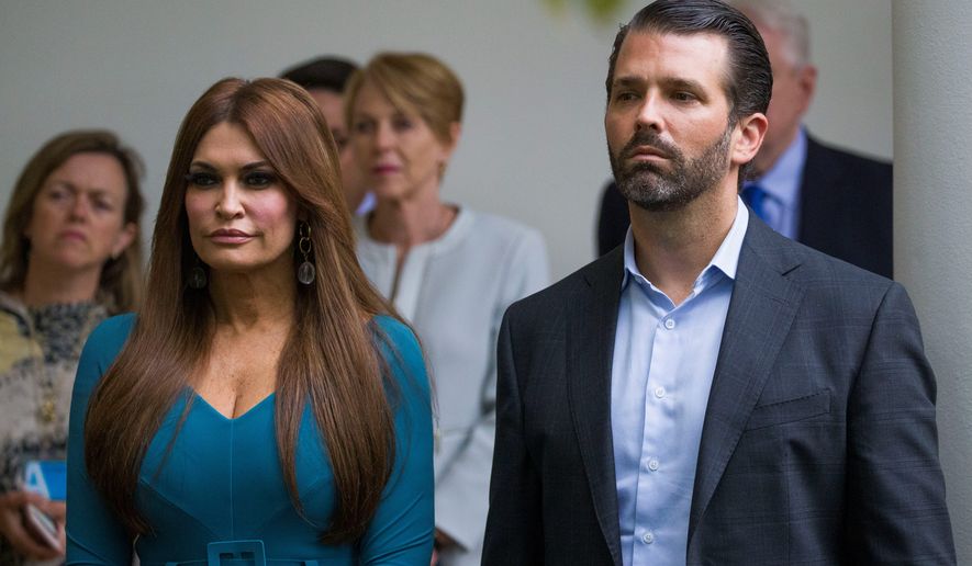 Donald Trump Jr.&#x27;s book signing at UCLA with his girlfriend Kimberly Guilfoyle was disrupted by a group of far-right white nationalists who call themselves &quot;Groypers,&quot; earlier this month. Mr. Trump was heckled off the stage. (Associated Press)