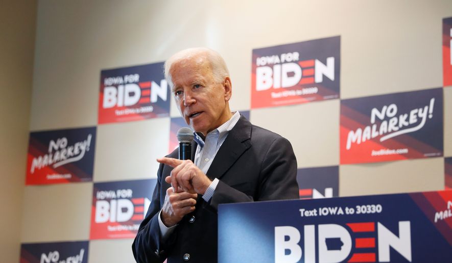 Democratic presidential candidate former Vice President Joseph R. Biden&#39;s &quot;No Malarkey!&quot; campaign bus tour recently embarked in Iowa. (Associated Press)