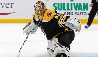 Boston goalie Tuukka Rask carried the Bruins to Game 7 of the Stanley Cup Finals last year after starting 46 times in the regular season. (ASSOCIATED PRESS)