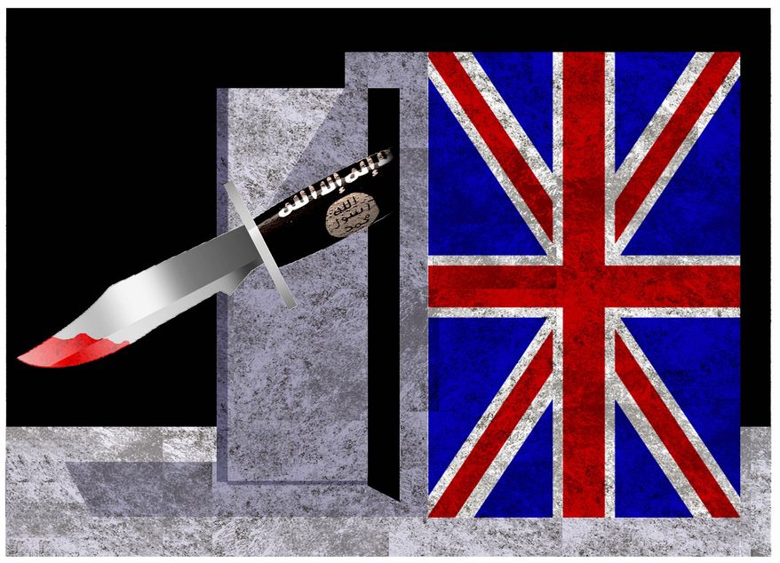 Illustration on the effects of Britain&#x27;s early release policy by Alexander Hunter/The Washington Times