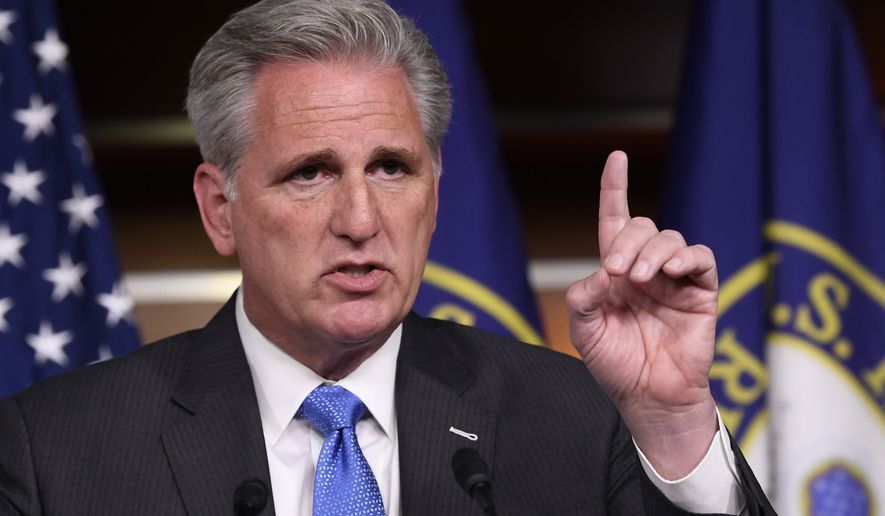 House Minority Leader Kevin McCarthy of Calif., speaks during a news conference on Capitol Hill in Washington, Tuesday, Dec. 3, 2019. (AP Photo/Susan Walsh)