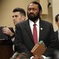 Rep. Al Green, D-Texas, arrives to listen at the hearing before the House Judiciary Committee on the constitutional grounds for the impeachment of President Donald Trump, Wednesday, Dec. 4, 2019, on Capitol Hill in Washington. (AP Photo/Jacquelyn Martin) ** FILE **