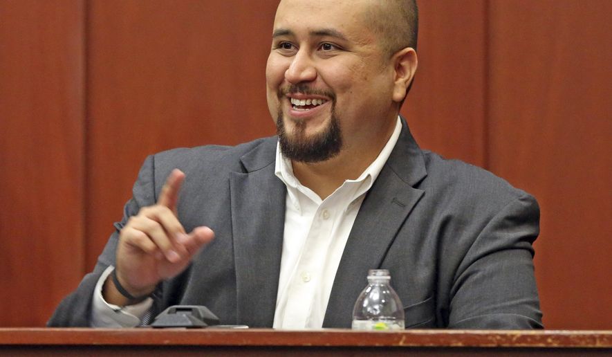 FILE- In this Sept. 13, 2016 file photo, George Zimmerman smiles as he testifies in a Seminole County courtroom in Orlando, Fla. Zimmerman, who was acquitted of the 2012 killing of an unarmed black teen Trayvon Martin, has filed a lawsuit, Wednesday, Dec. 4, 2019, against the teens&#39; parents, family attorney and prosecutors who tried his case, claiming they coached a witness to give false testimony. (Red Huber/Orlando Sentinel via AP, Pool, File)
