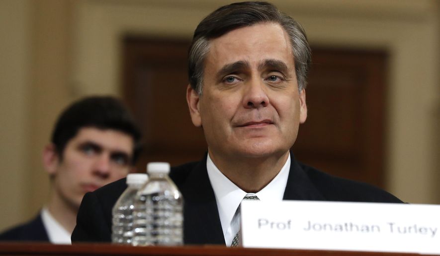 George Washington University Law School professor Jonathan Turley testifies during a hearing before the House Judiciary Committee on the constitutional grounds for the impeachment of President Donald Trump, Wednesday, Dec. 4, 2019, on Capitol Hill in Washington. (AP Photo/Jacquelyn Martin) ** FILE **