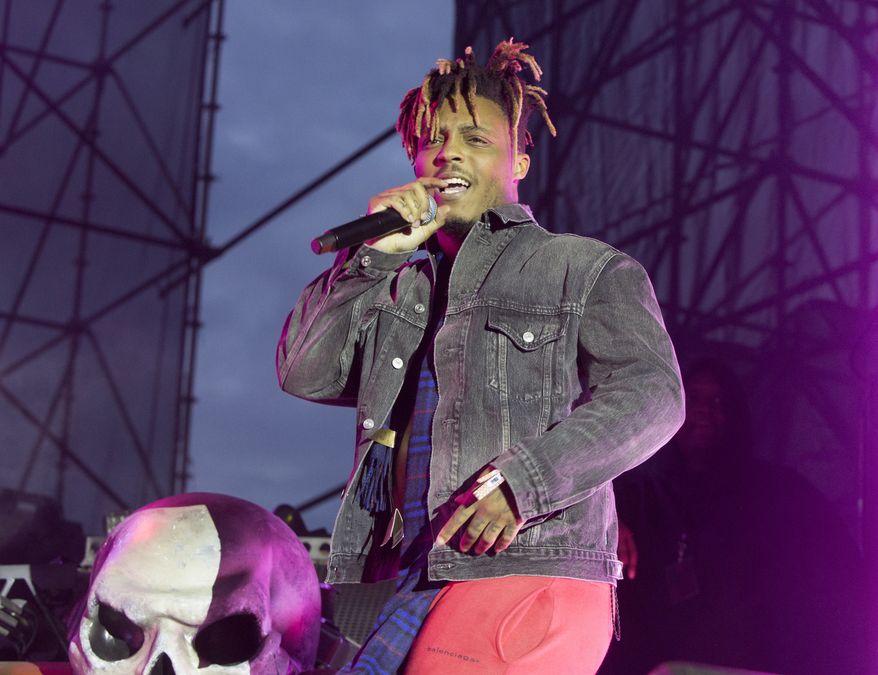 Juice Wrld performs in concert during his &quot;Death Race for Love Tour&quot; at The Skyline Stage at The Mann Center for the Performing Arts on Wednesday, May 15, 2019, in Philadelphia. (Photo by Owen Sweeney/Invision/AP)