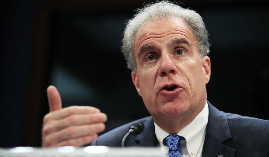 In this June 19, 2018, photo, Department of Justice Inspector General Michael Horowitz testifies before a joint House Committee on the Judiciary and House Committee on Oversight and Government Reform hearing on Capitol Hill in Washington. (AP Photo/Manuel Balce Ceneta) **FILE**