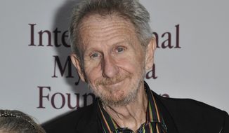 FILE - This Nov. 9, 2013, file photo shows Rene Auberjonois at the International Myeloma Foundation 7th Annual Comedy Celebration in Los Angeles. Auberjonois, a prolific actor best known for his roles on the television shows “Benson” and “Star Trek: Deep Space Nine” and his part in the 1970 film “M.A.S.H.” playing Father Mulcahy, died Sunday, Dec. 8, 2019. He was 79. (Photo by Richard Shotwell/Invision/AP, File)