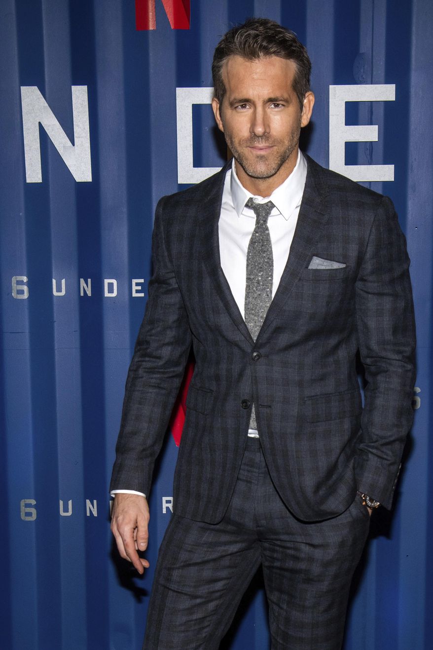 Ryan Reynolds attends the premiere of Netflix's "6 Underground" at The Shed at Hudson Yards on Tuesday, Dec. 10, 2019, in New York. (Photo by Charles Sykes/Invision/AP) ** FILE **