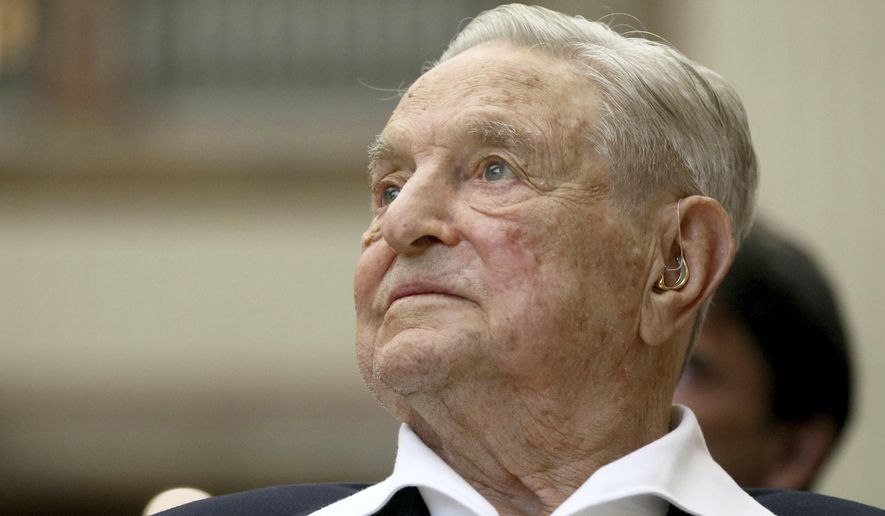 George Soros, founder and chairman of the Open Society Foundations, looks before the Joseph A. Schumpeter award ceremony in Vienna, Austria. (AP Photo/Ronald Zak, File)
