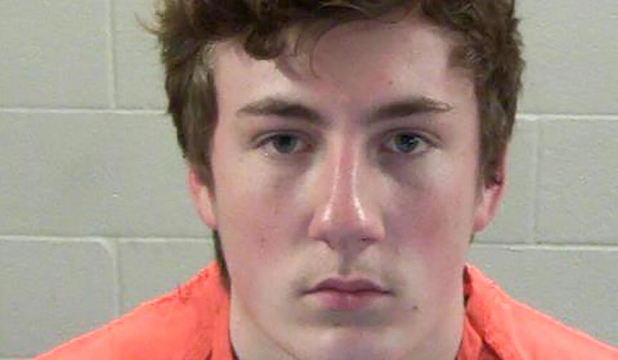In this undated booking photo provided Wednesday, Dec. 11, 2019, by the Winnebago County Sheriff's Office is Grant Fuhrman, of Oshkosh, Wisc. Fuhrman was charged as an adult Wednesday with attempted homicide in the Dec. 3 stabbing of a school resource officer at Oshkosh West High School in Oshkosh. (Winnebago County Sheriff's Office via AP)