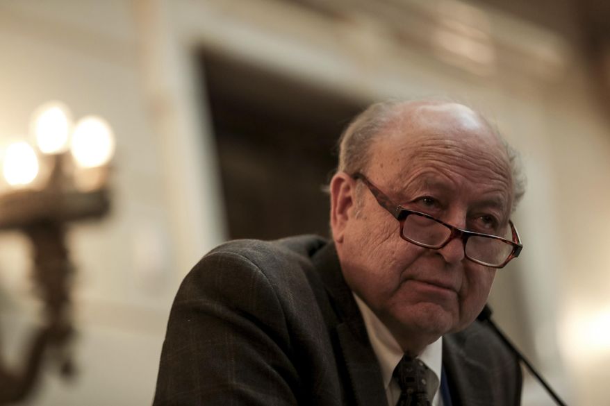 Sen. Lyle Hillyard, R-Logan, presents his tax reform bill during a special legislative session at the Capitol in Salt Lake City on Thursday, Dec. 12, 2019. (Spenser Heaps/The Deseret News via AP)