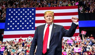 President Trump blasted Democrats in public outreach to voters. He called it an &quot;impeachment scam.&quot; Supporters have rallied around him. (Associated Press)