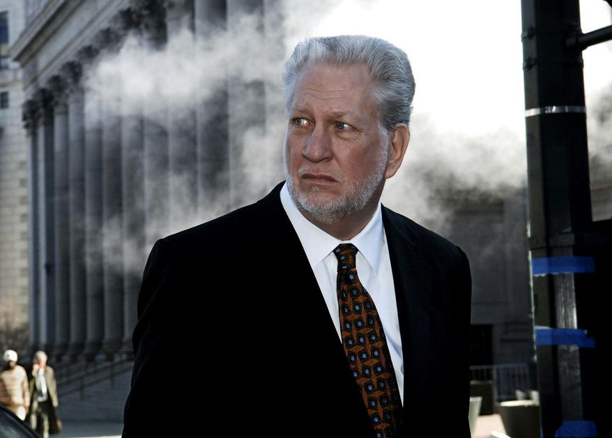FILE - In this Jan. 30, 2006, file photo former Worldcom CEO Bernard Ebbers exits Manhattan federal court in New York. Ebbers, the former top executive sentenced to 25 years in prison in one of the largest corporate accounting scandals in U.S. history was ordered freed from prison Wednesday, Dec. 18, 2019, for medical reasons. (AP Photo/ Louis Lanzano, File)