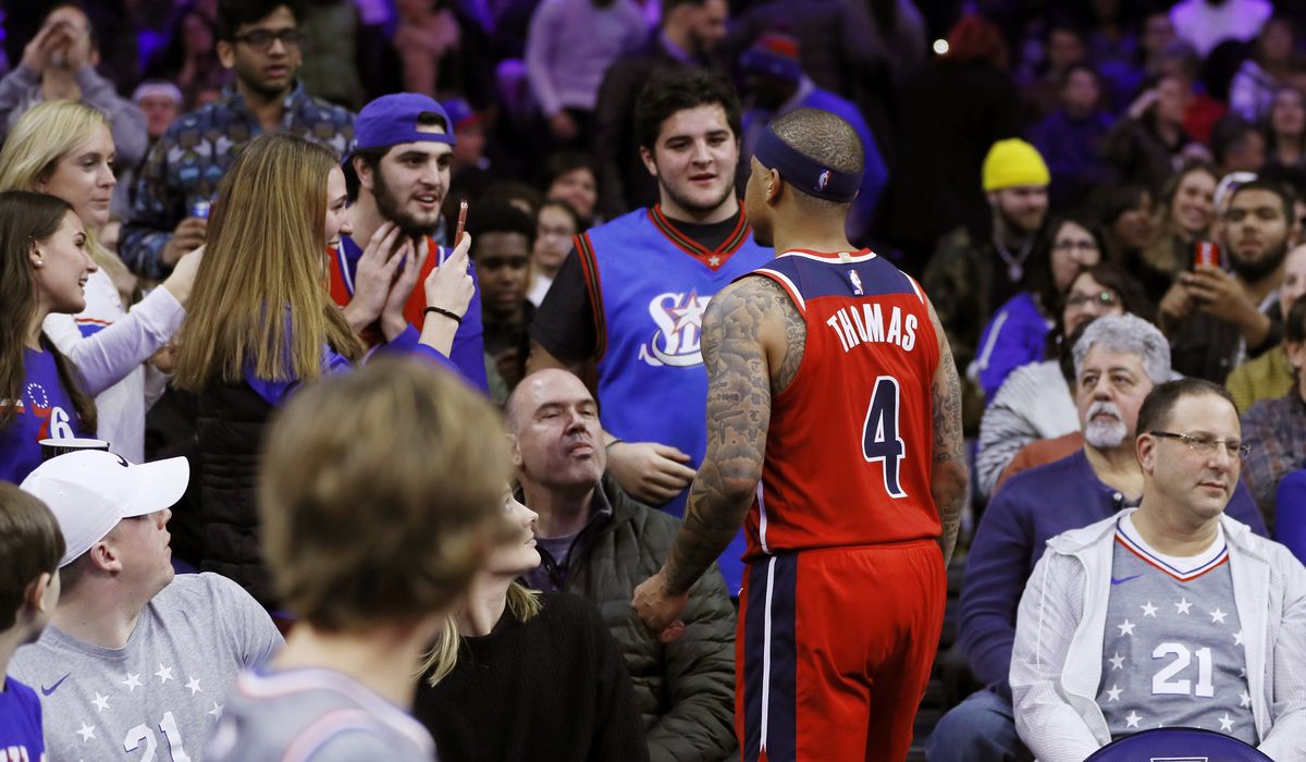 Isaiah Thomas, Wizards guard, suspended two games for entering stands - Washington Times thumbnail