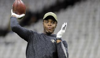 New Orleans Saints quarterback Teddy Bridgewater (5) throws before the New Orleans Saints host the Atlanta Falcons at the Mercedes-Benz Superdome in New Orleans, La. Sunday, Nov. 10, 2019. The chants of &amp;quot;Ted-dy, Ted-dy&amp;quot; on Monday night were much louder than the ones Teddy Bridgewater heard on Tuesday, Dec. 17, 2019. But for the Saints&#39; quarterback, the ones by the screaming second graders at the Kenner Discovery Health Science Academy meant even more to him than the ones the night before by the screaming Who Dat Nation in the Mercedes Benz Superdome. &amp;quot;I get more excited hearing the cheers from the children,&amp;quot; Bridgewater said. “They are full of potential and full of energy and their energy does something to my spirit.” (David Grunfeld/The Times-Picayune/The New Orleans Advocate via AP)