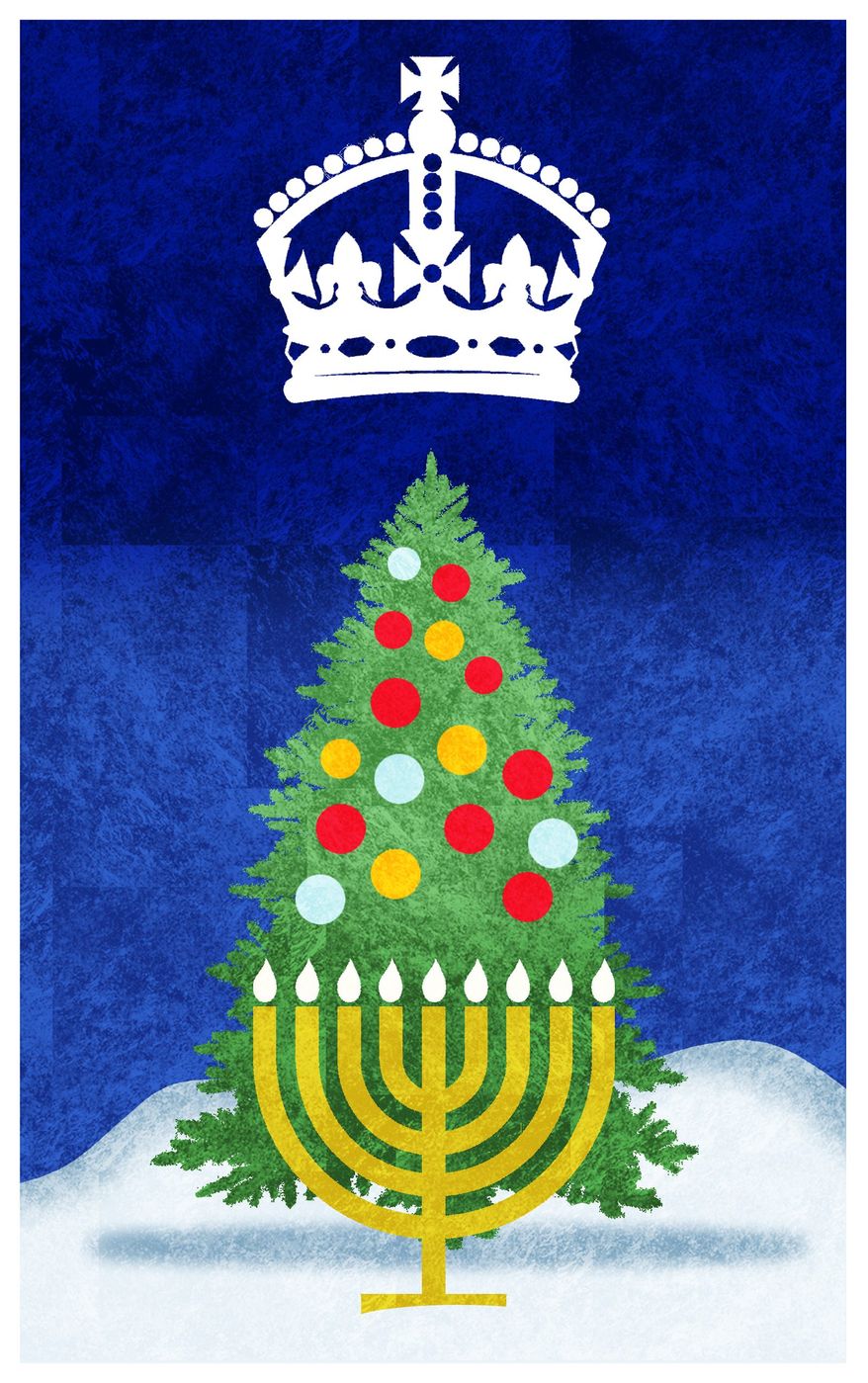 Illustration on Queen Elizabeth&#39;s Christmas Message by Alexander Hunter/The Washington Times