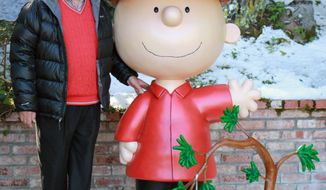 This 2015 photo provided by Jason Mendelson shows Lee Mendelson in Hillsborough, Calif.  Lee Mendelson, the producer who changed the face of the holidays when he brought “A Charlie Brown Christmas” to television in 1965 and wrote the lyrics to its signature song, “Christmas Time Is Here,” died on Christmas day, Wednesday, Dec. 25, 2019. (Jason Mendelson via AP)