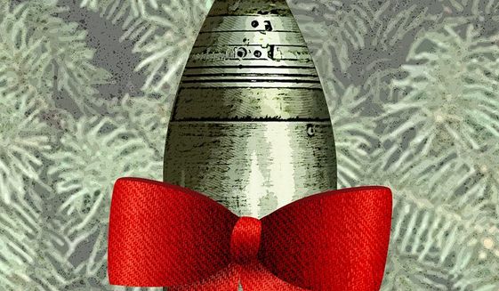 Christmas Bombshell Illustration by Greg Groesch/The Washington Times