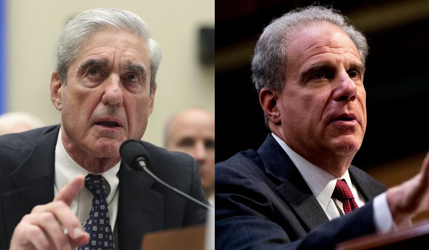 Former special counsel Robert Mueller testifies before the House Intelligence Committee and Department of Justice Inspector General Michael Horowitz testifies at a Senate Judiciary Committee. (AP Photo/Andrew Harnik) ** FILE **
