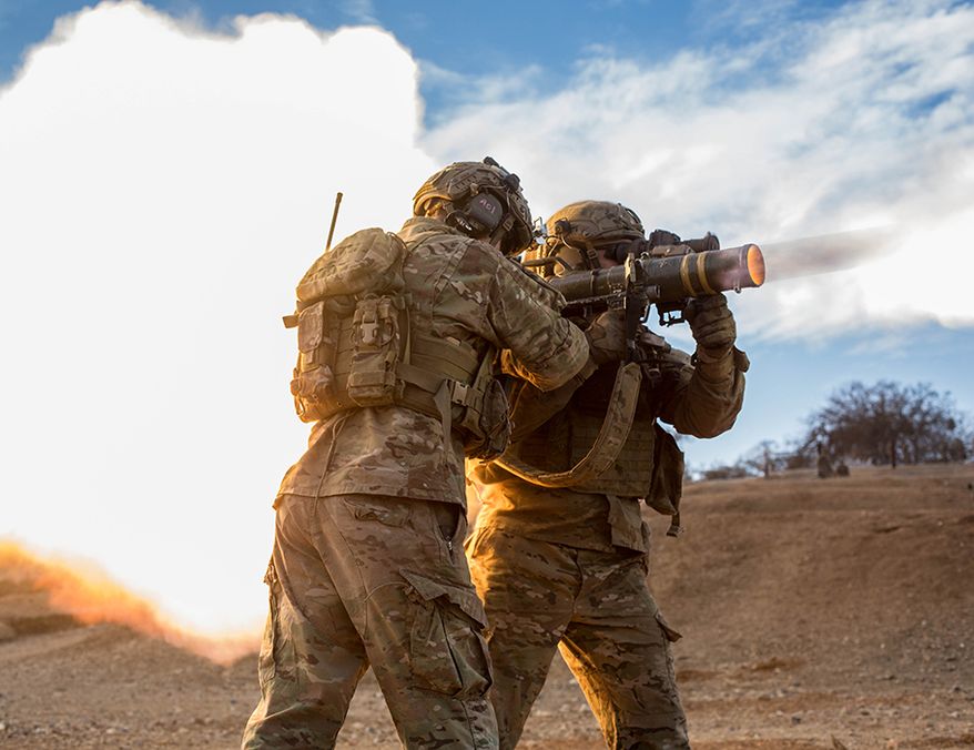 U.S. Army Rangers assigned to 2nd Battalion, 75th Ranger Regiment, fire off a Carl Gustav 84mm recoilless rifle at a range on Camp Roberts, Calif., Jan 26, 2014. Rangers use a multitude of weaponry during their annual tactical training. (U.S. Army photo by Pfc. Rashene Mincy/ Released)