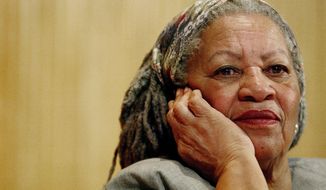 Author Toni Morrison attends a conference at the Guadalajara&#39;s University in Guadalajara City, Mexico on Nov. 25, 2005. The pioneer and reigning giant of modern literature died on Aug. 5 at age 88.  (AP Photo/Guillermo Arias)