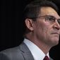 Washington Redskins head coach Ron Rivera listens to a question during a news conference at the team&#39;s NFL football training facility, Thursday, Jan. 2, 2020 in Ashburn, Va. (AP Photo/Alex Brandon) ** FILE **