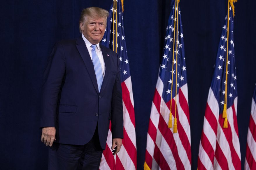 President Donald Trump arrives for an "Evangelicals for Trump Coalition Launch" at King Jesus International Ministry, Friday, Jan. 3, 2020, in Miami. (AP Photo/ Evan Vucci)