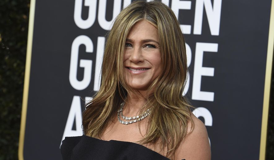 Jennifer Aniston arrives at the 77th annual Golden Globe Awards at the Beverly Hilton Hotel on Sunday, Jan. 5, 2020, in Beverly Hills, Calif. (Photo by Jordan Strauss/Invision/AP)