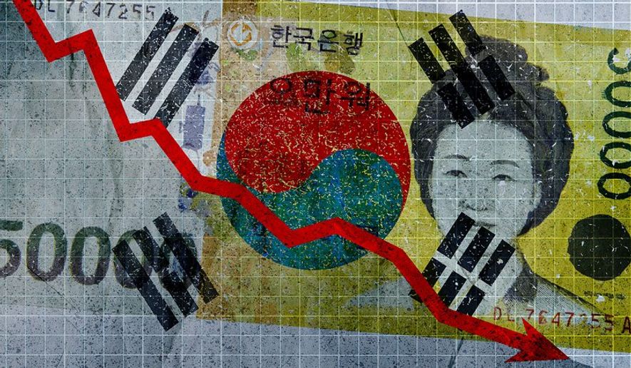South Korean Corruption Illustration by Greg Groesch/The Washington Times