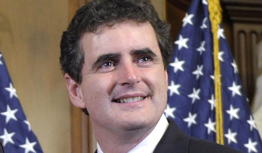 In this Jan. 5, 2011, file photo, Rep. Michael Fitzpatrick, R-Pa., is shown on Capitol Hill in Washington. Fitzpatrick, a former congressman from suburban Philadelphia who served four terms in the U.S. House before handing off the seat to his brother, died Monday morning after a long battle with melanoma, his family said. He was 56. (AP Photo/Susan Walsh, File)